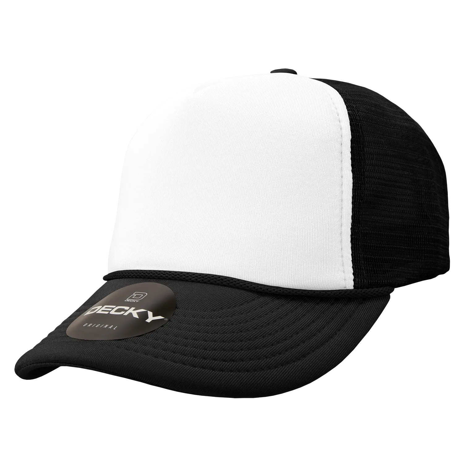 Decky 210 Blank Foam Trucker Hat, Two Tone Mesh Back Cap