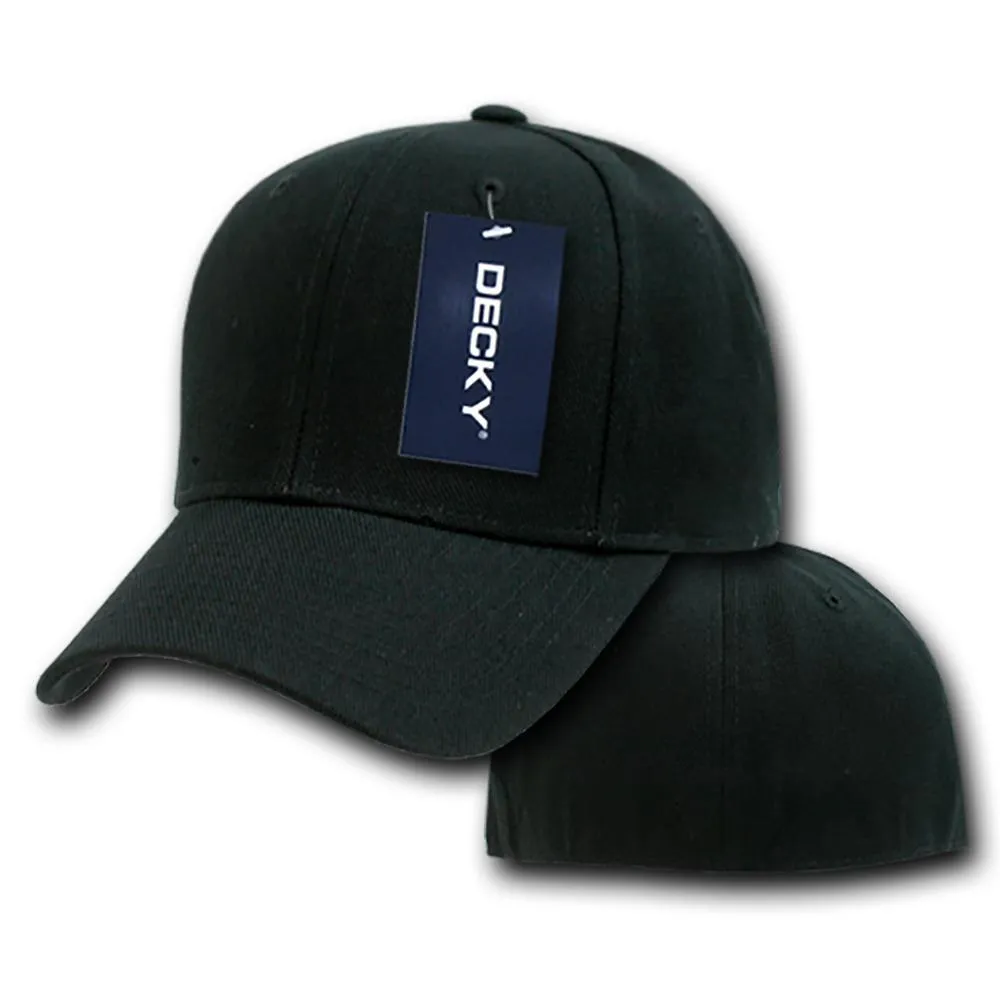 Decky 402 - Fitted Baseball Cap, Blank Fitted Hat (Sizes: 6 3/4 - 7 1/8)