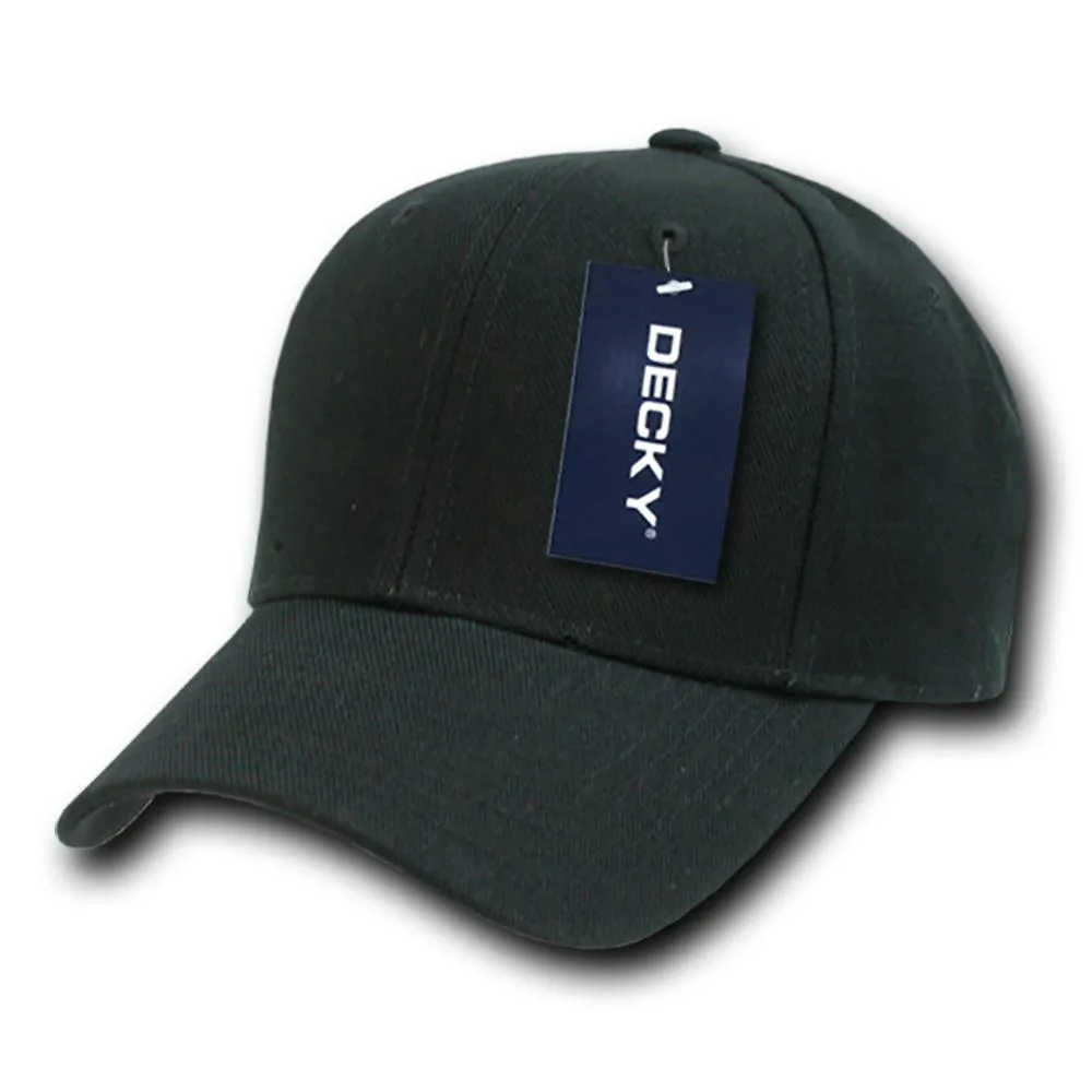 Decky 402 - Fitted Baseball Cap, Blank Fitted Hat (Sizes: 6 3/4 - 7 1/8)