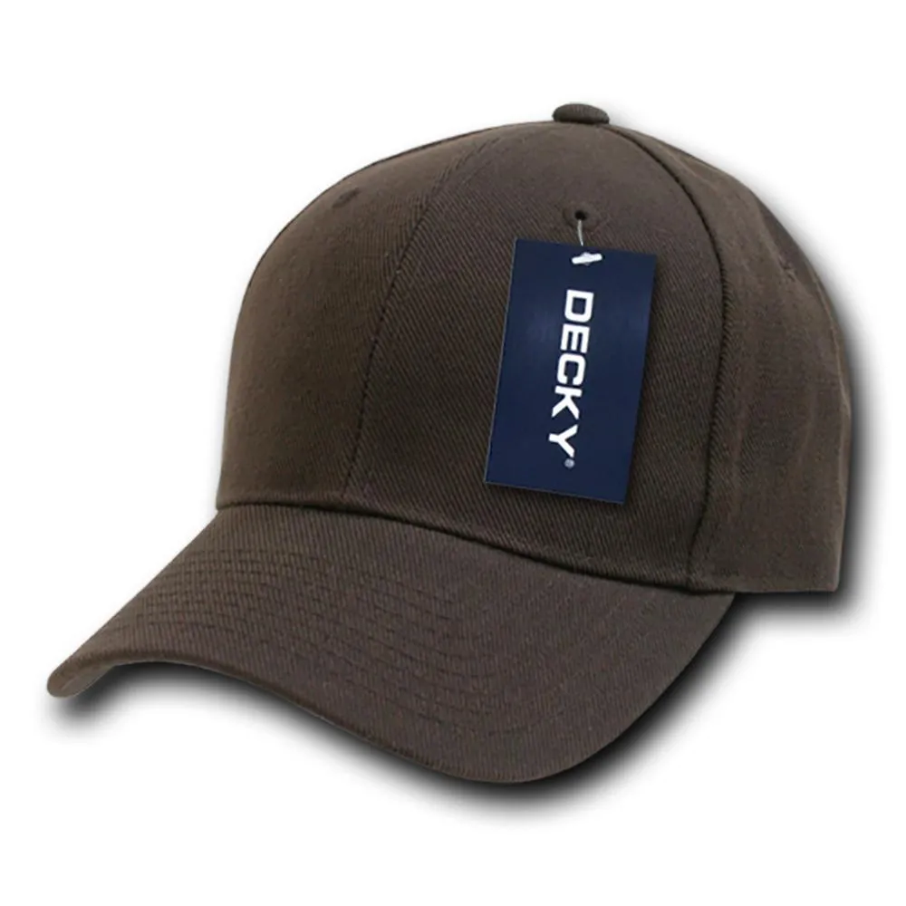 Decky 402 - Fitted Baseball Cap, Blank Fitted Hat (Sizes: 6 3/4 - 7 1/8)