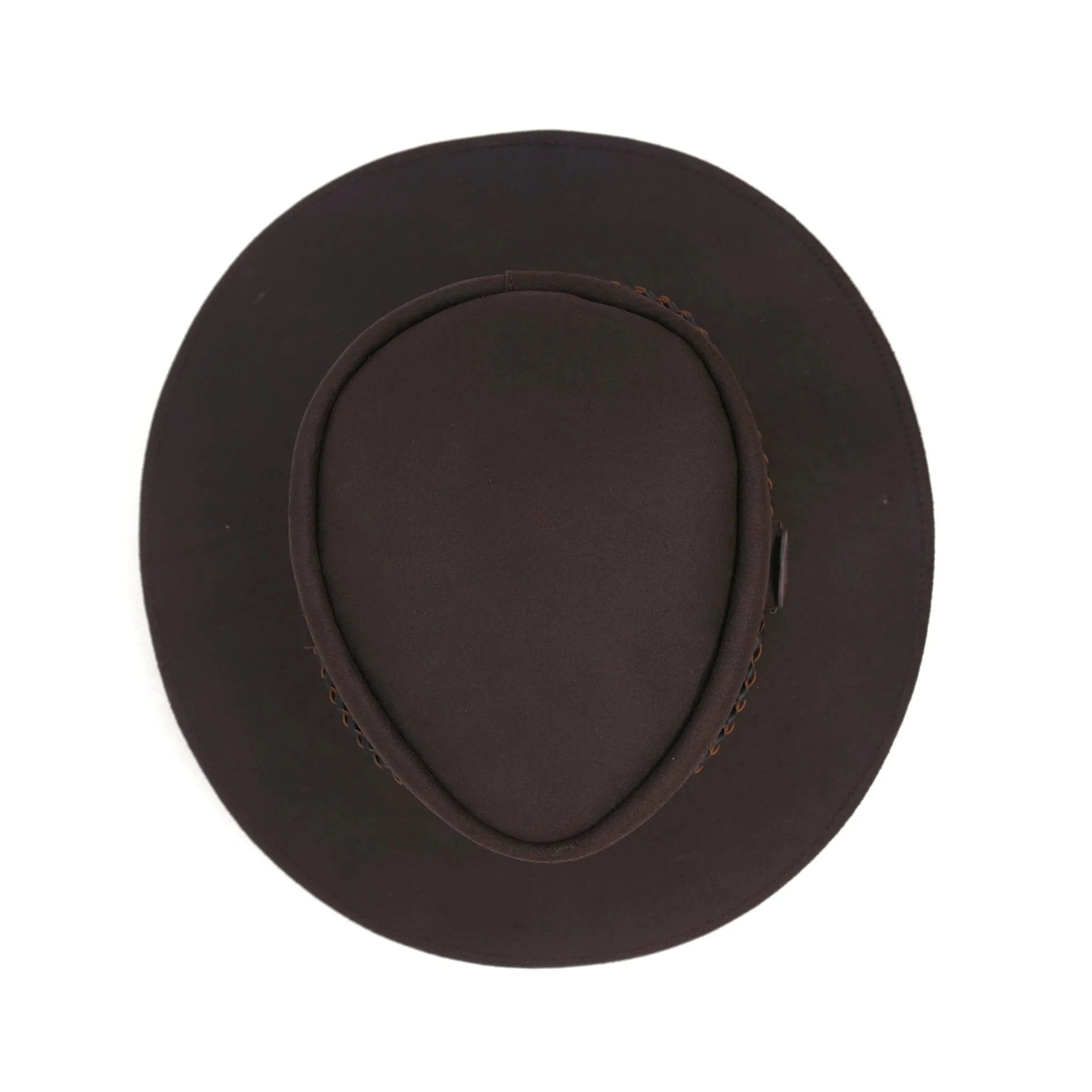 Echuca Oiled Leather Australian Hat in Brown