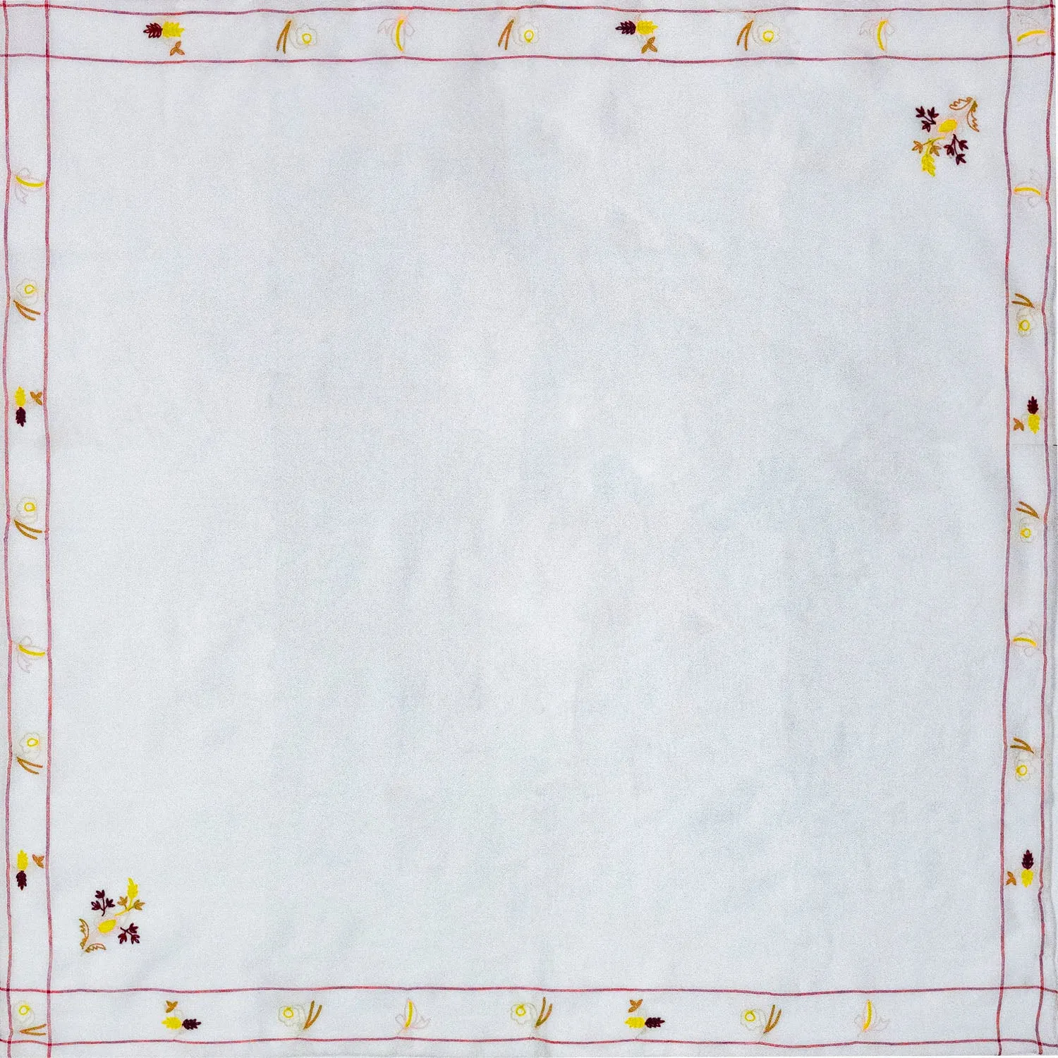 Embroidered & Bordered Handkerchief