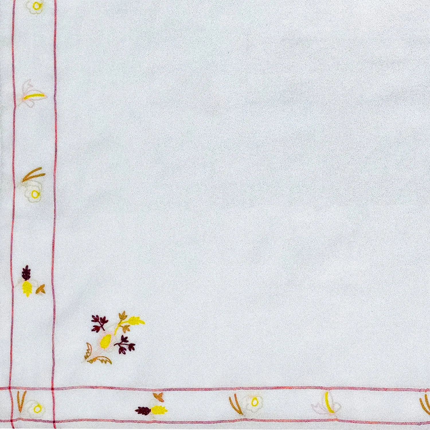 Embroidered & Bordered Handkerchief