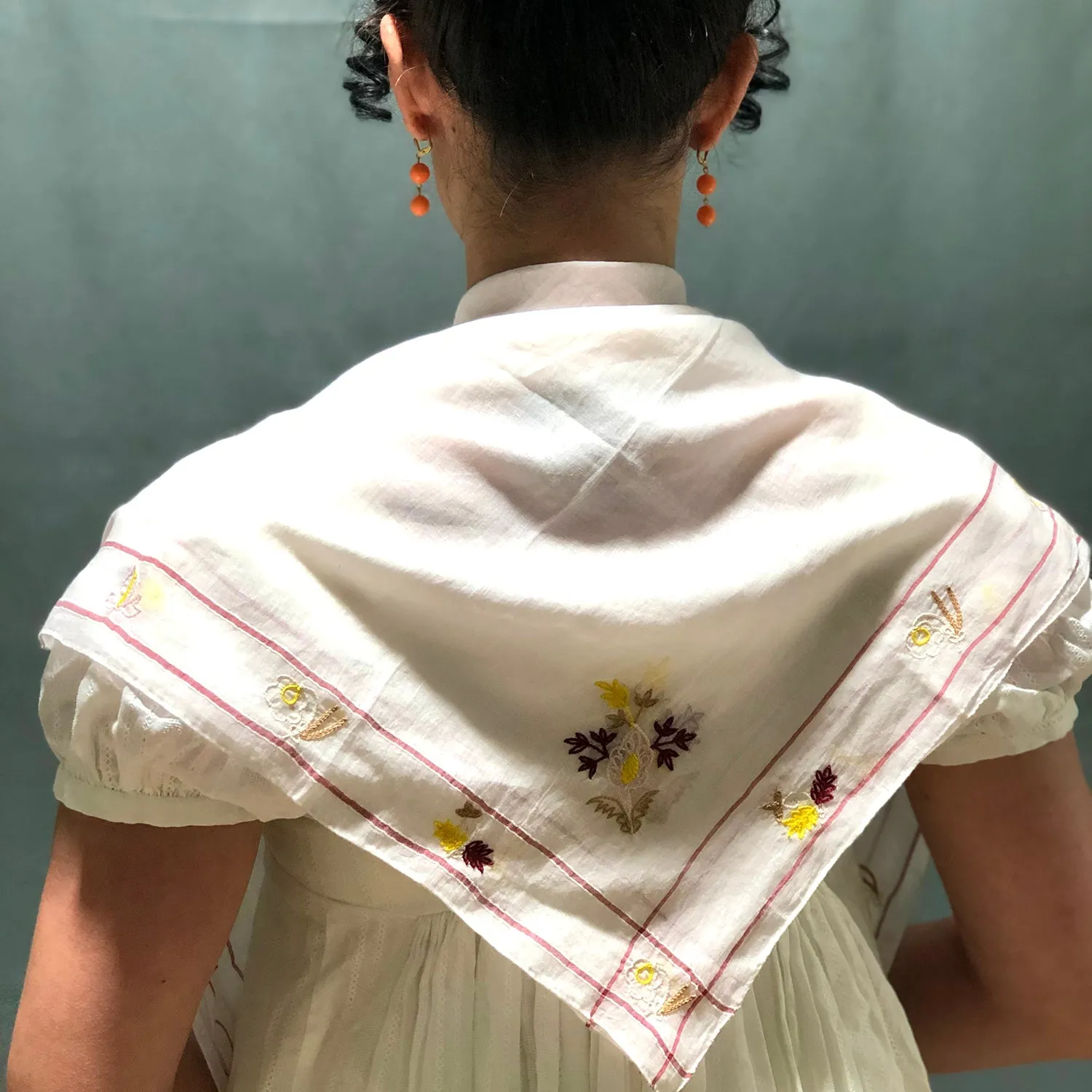 Embroidered & Bordered Handkerchief