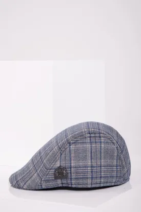 ENZO - Sky Stone Tweed Flat Cap