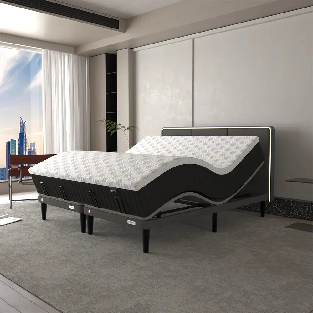 Ergosportive Adjustable Bed by Ergomotion - Notting Viscopedic Mattress by Englander