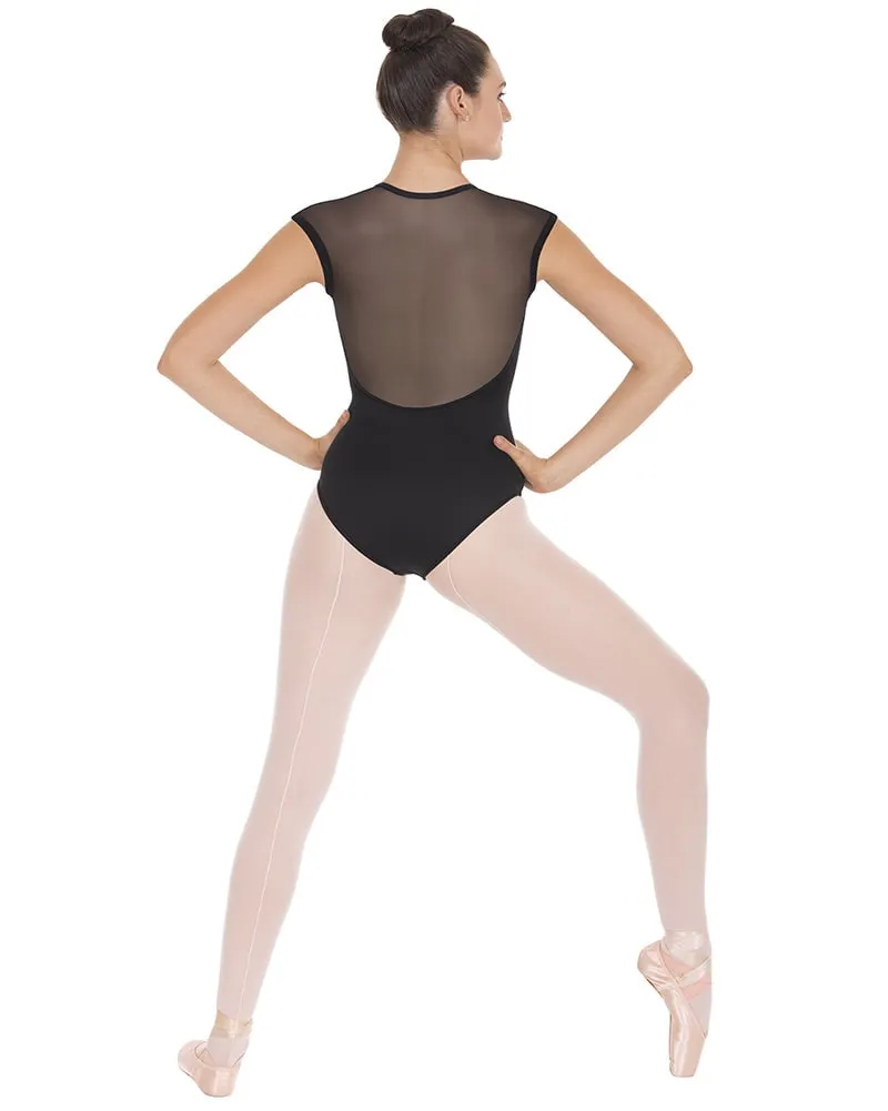 Eurotard Stretch Mesh Back Short Sleeve Leotard - 44818 Womens