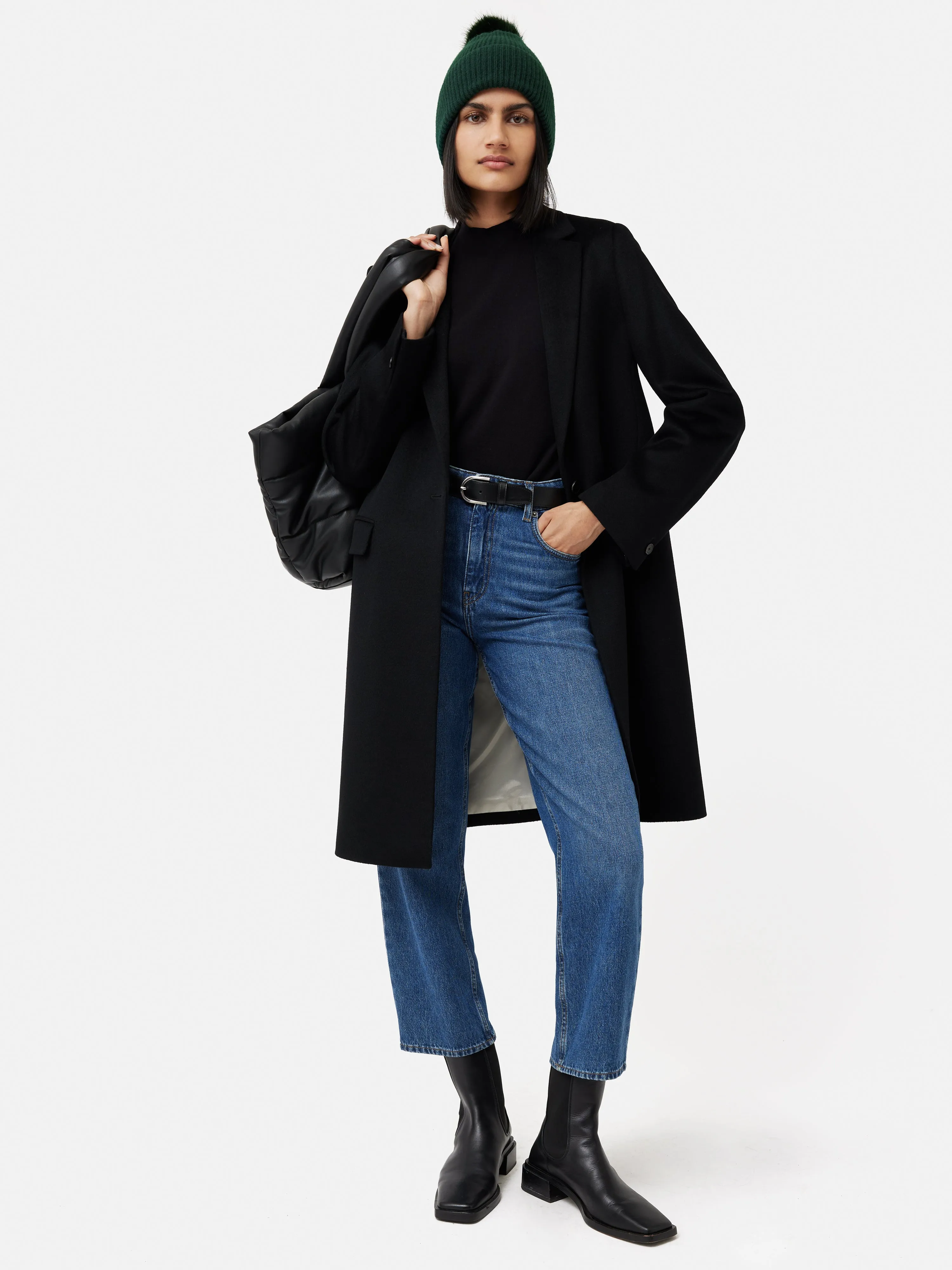 Faux Fur Pom Hat | Green