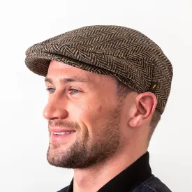Flat Cap, Dubliner Brown Herringbone