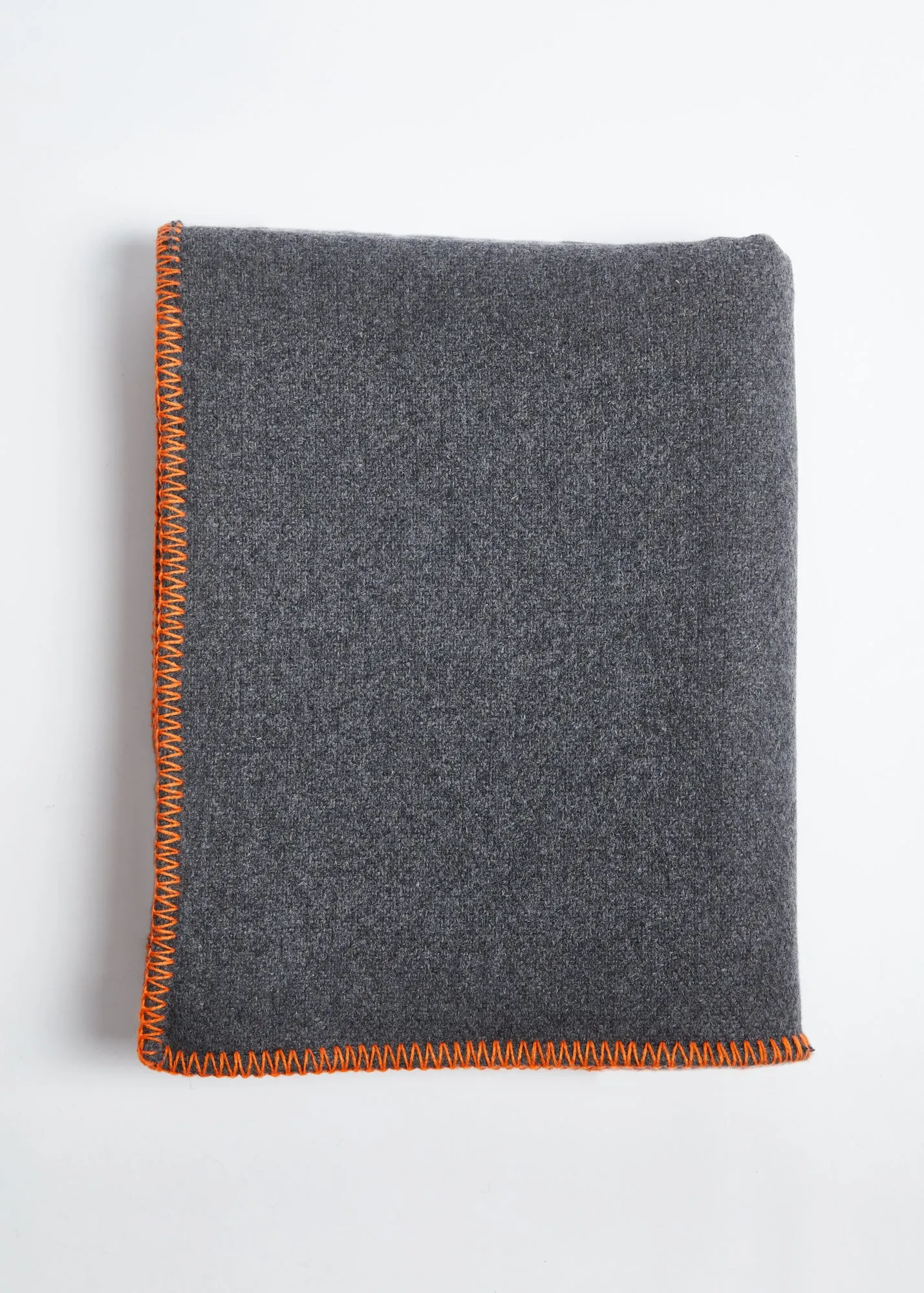Foxford Citrus Blanket Stitch Cashmere Blend Throw
