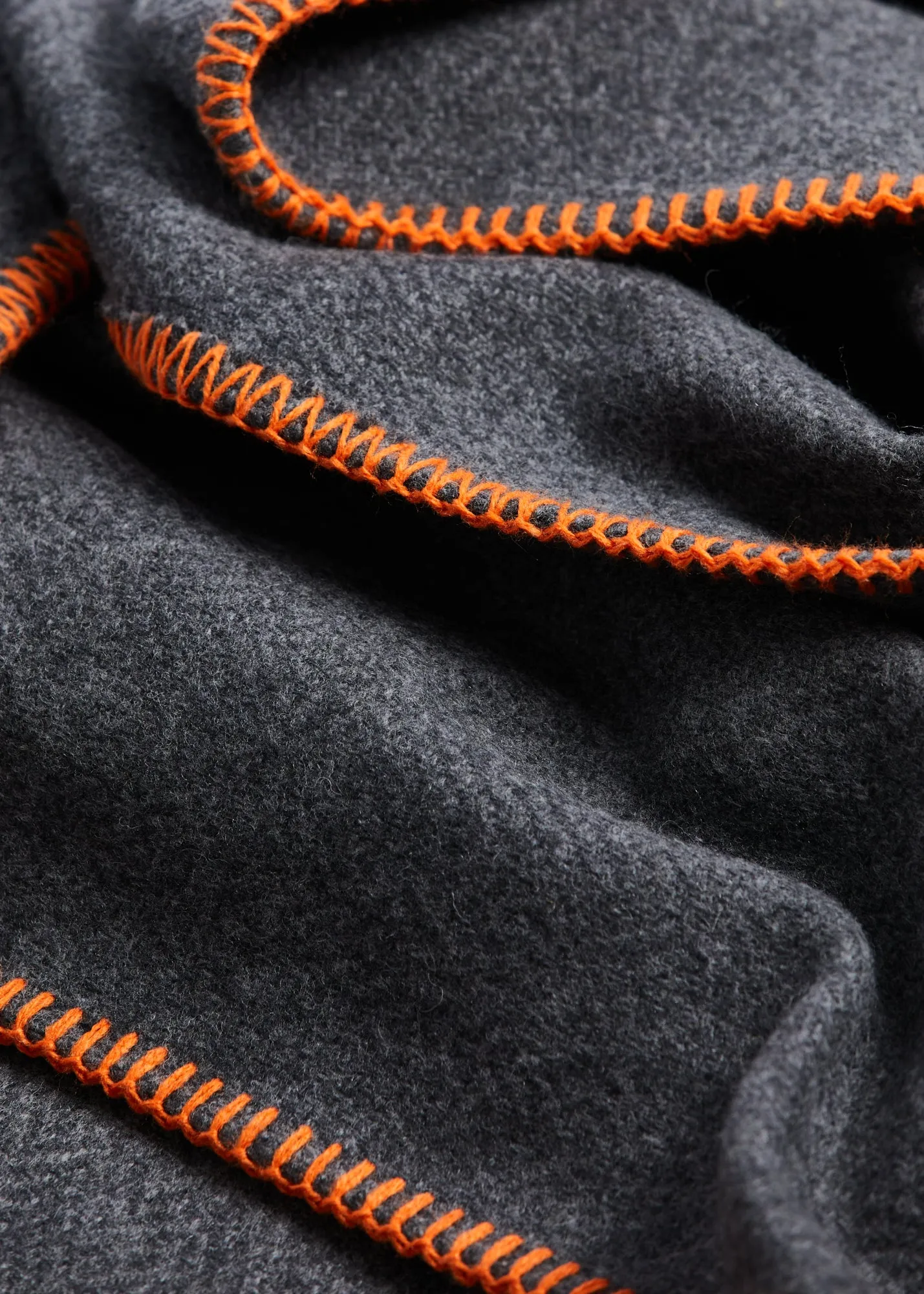 Foxford Citrus Blanket Stitch Cashmere Blend Throw
