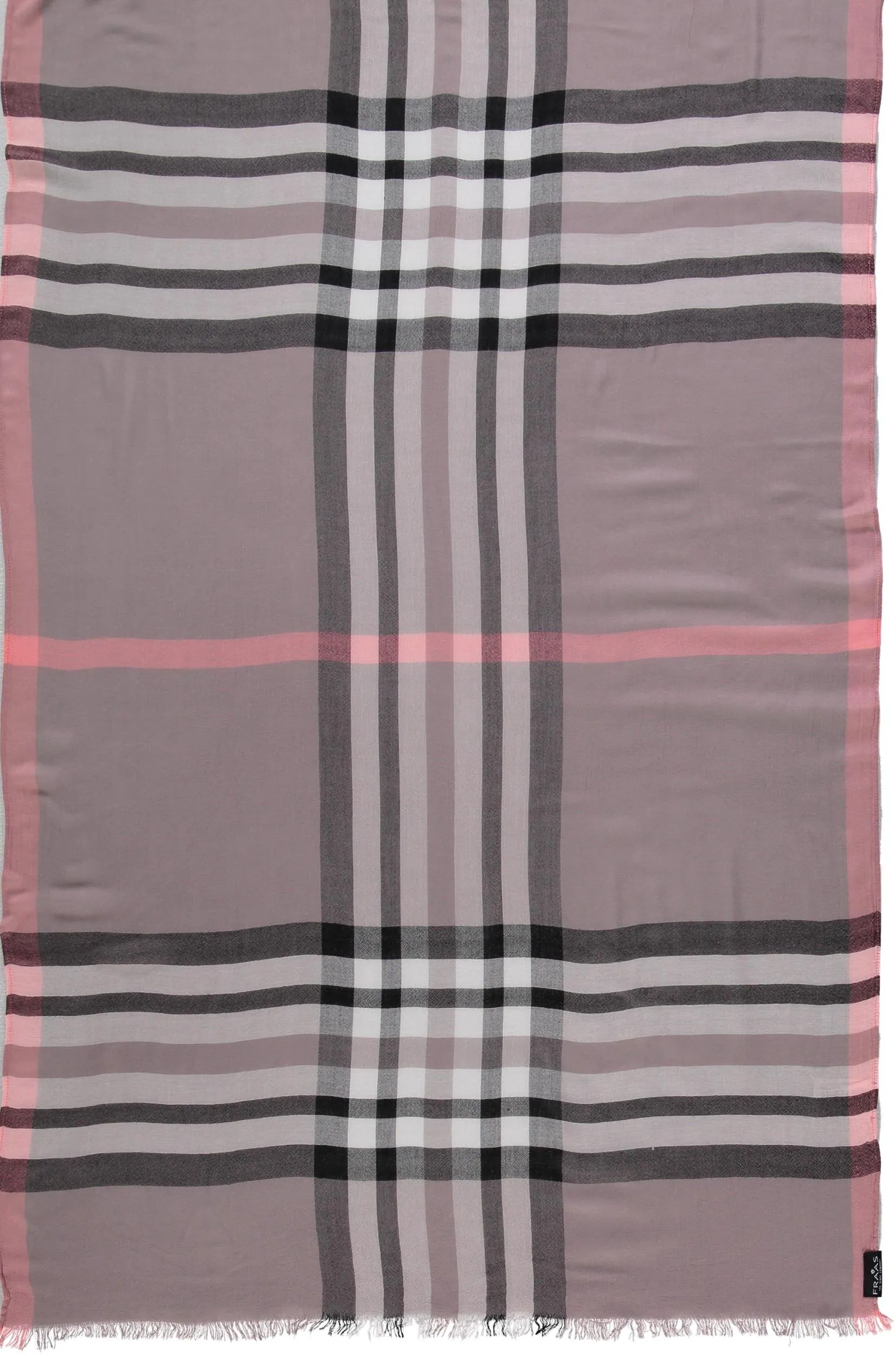 Fraas Plaid Lightweight Viscose Woven Scarf Wrap