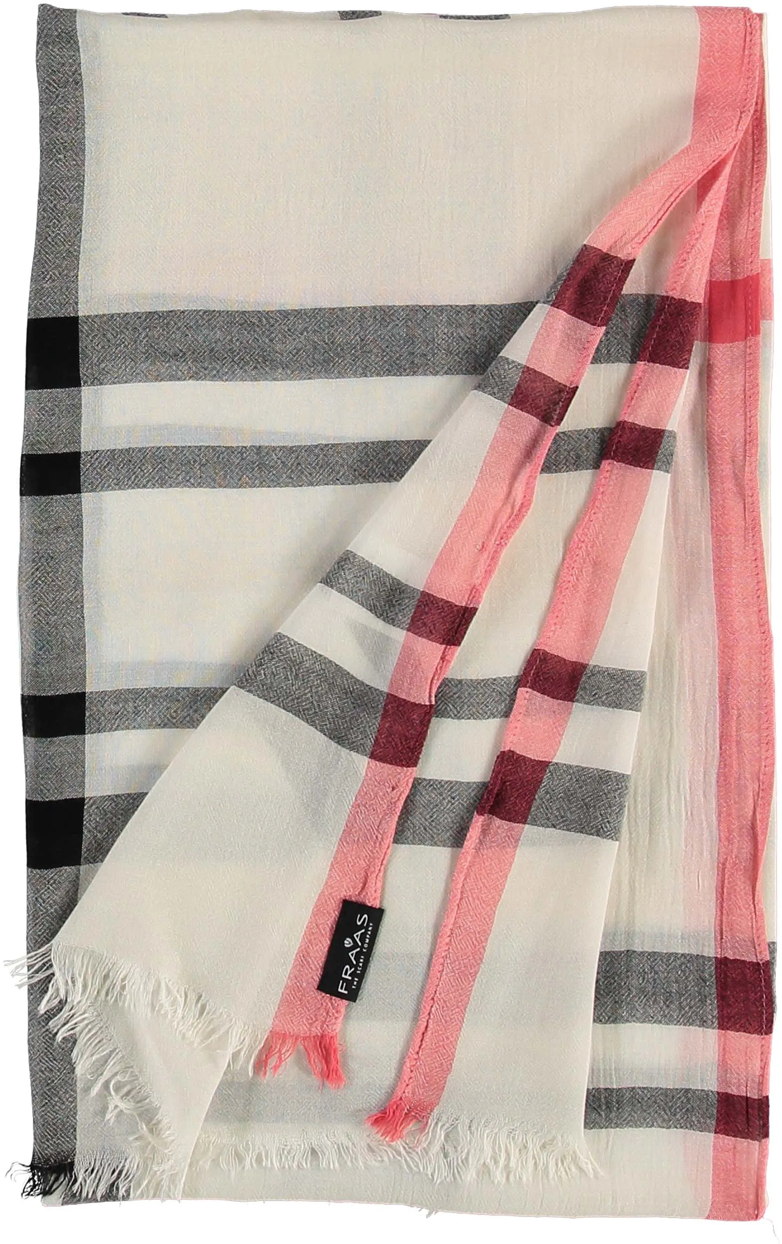 Fraas Plaid Lightweight Viscose Woven Scarf Wrap