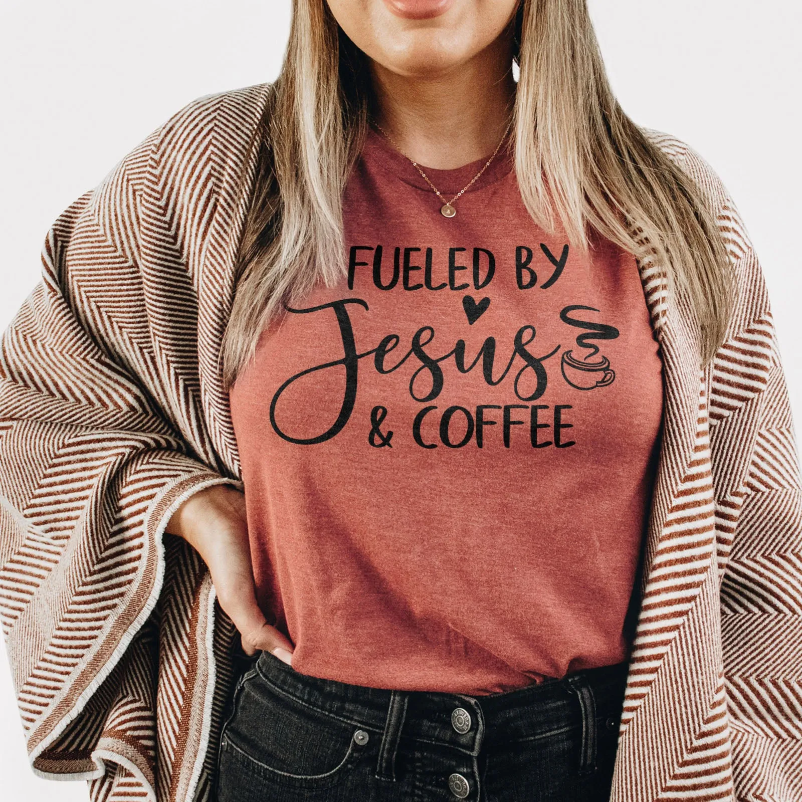 Fueled By Jesus And Coffee Tee