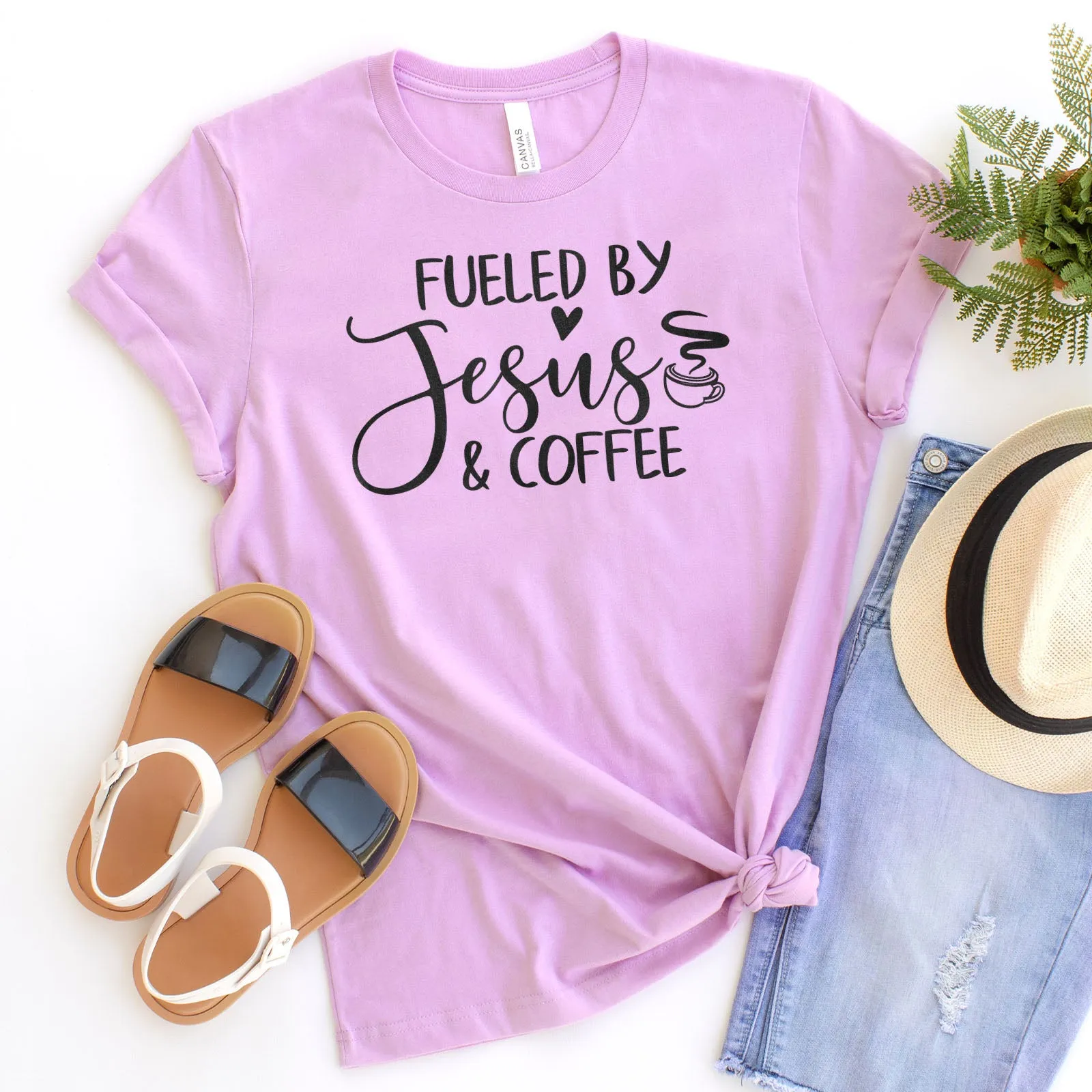 Fueled By Jesus And Coffee Tee