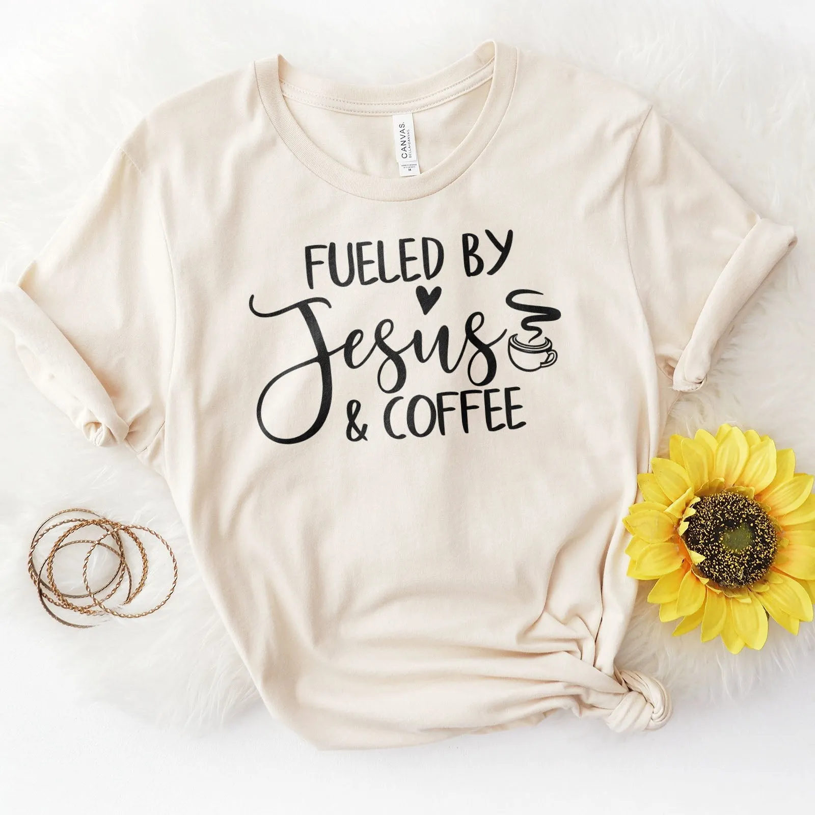 Fueled By Jesus And Coffee Tee
