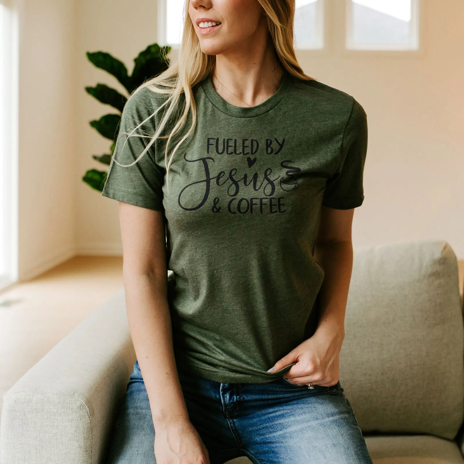 Fueled By Jesus And Coffee Tee