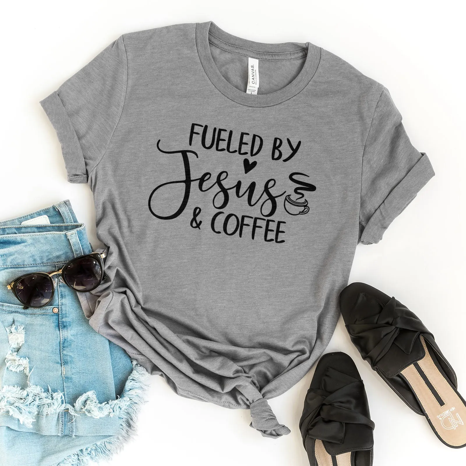 Fueled By Jesus And Coffee Tee