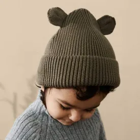 Gina Bear Beanie - Army