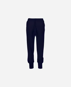 Hose aus Cashmere-Mischung in Navy