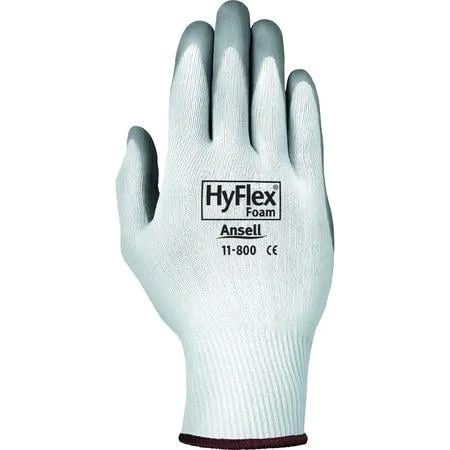 HyFlex Health Hyflex Gloves - White, Gray - Abrasion Resistant - For Healthcare Working - 2 / Pair