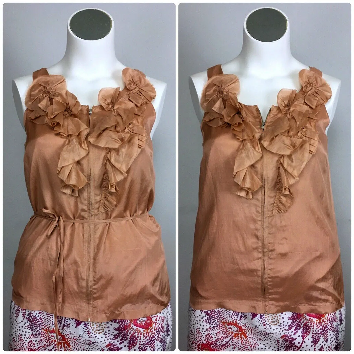 J. Crew Size 14/16 Peach Sleeveless Shirt