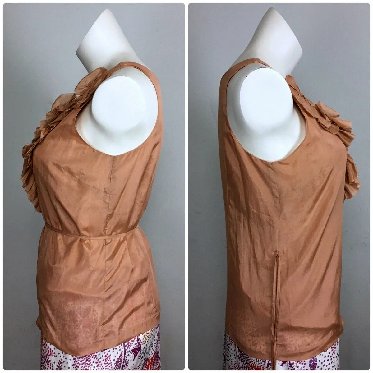 J. Crew Size 14/16 Peach Sleeveless Shirt