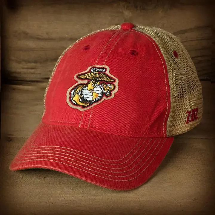 Marines EGA Vintage Red Trucker Hat
