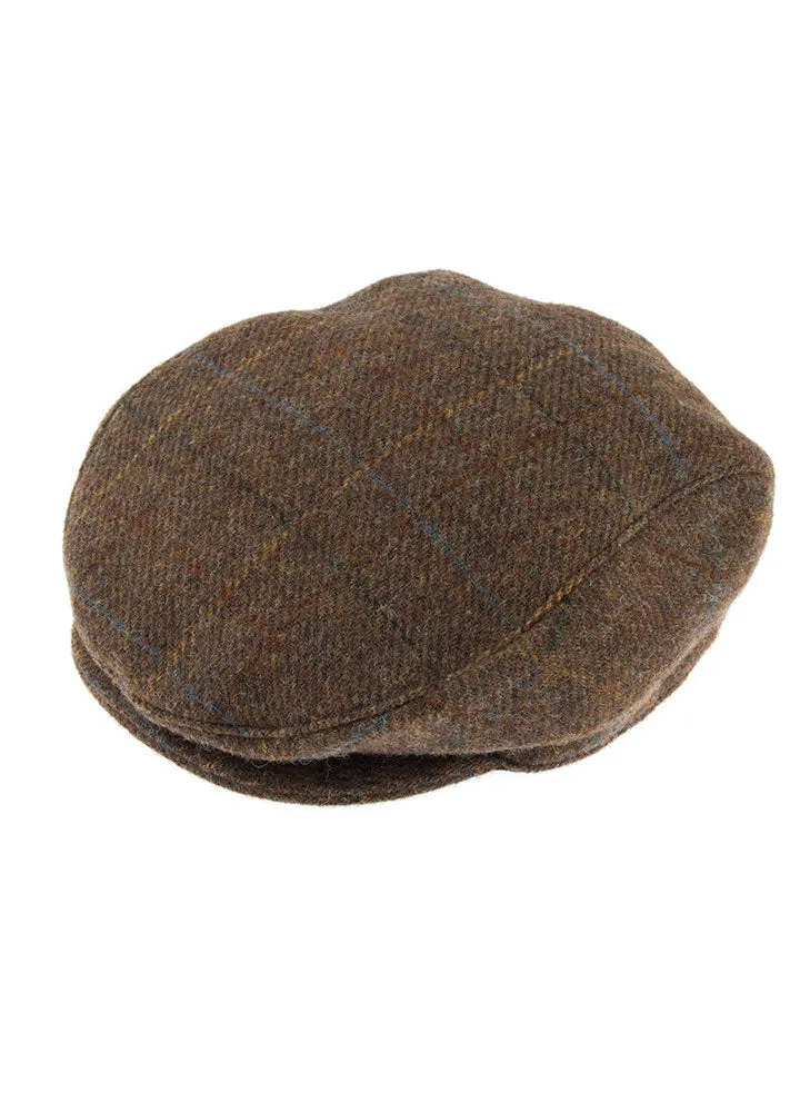 Men's Abraham Moon Check Tweed Flat Cap