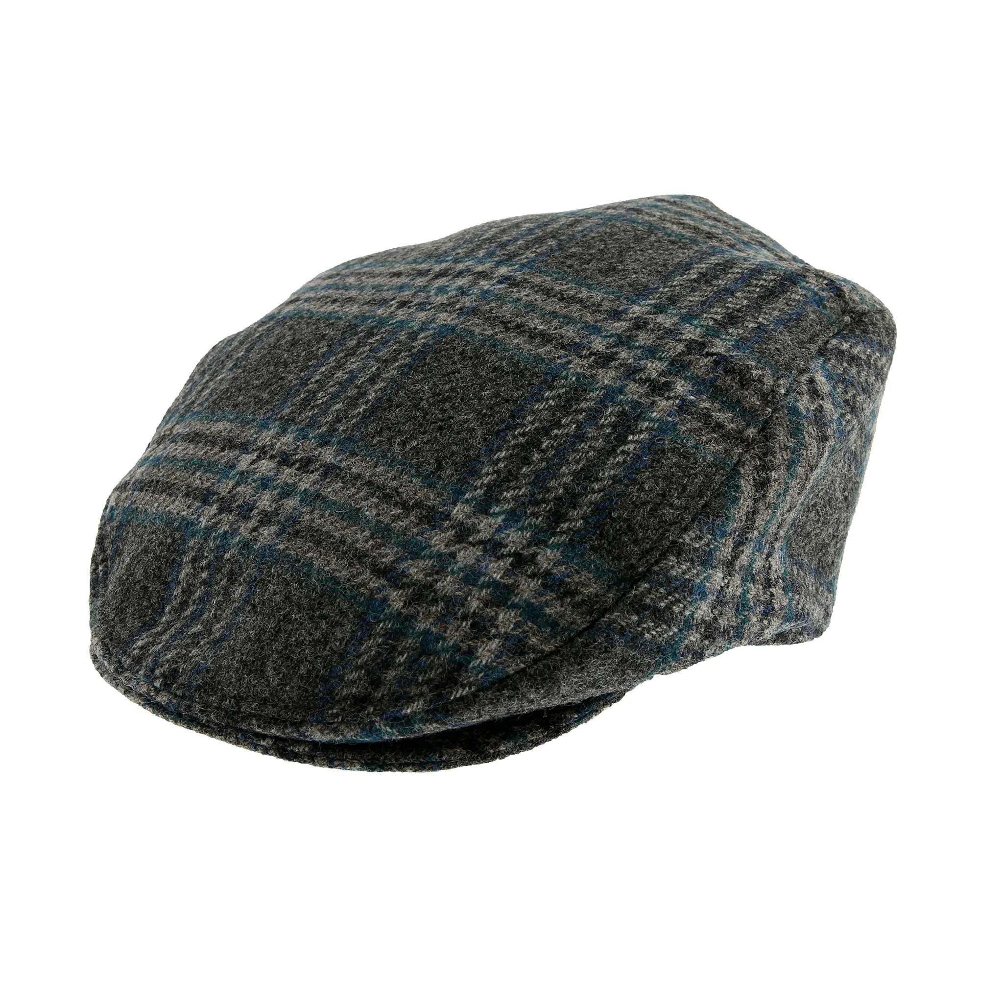 Men's Abraham Moon Check Tweed Flat Cap