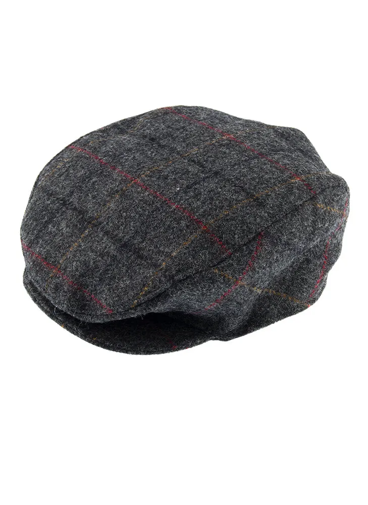 Men's Abraham Moon Check Tweed Flat Cap