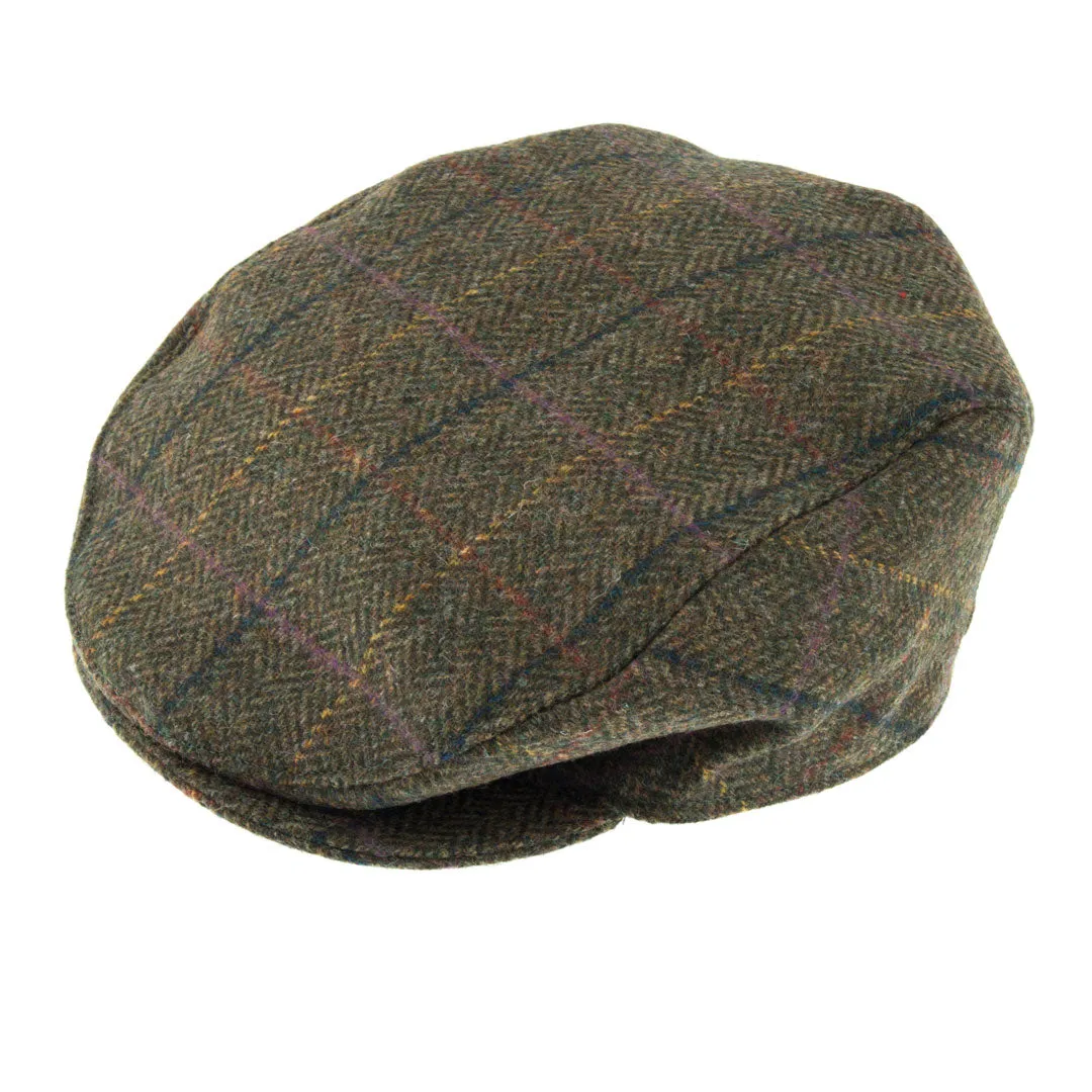 Men's Abraham Moon Check Tweed Flat Cap