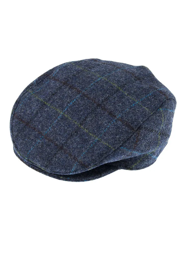 Men's Abraham Moon Check Tweed Flat Cap