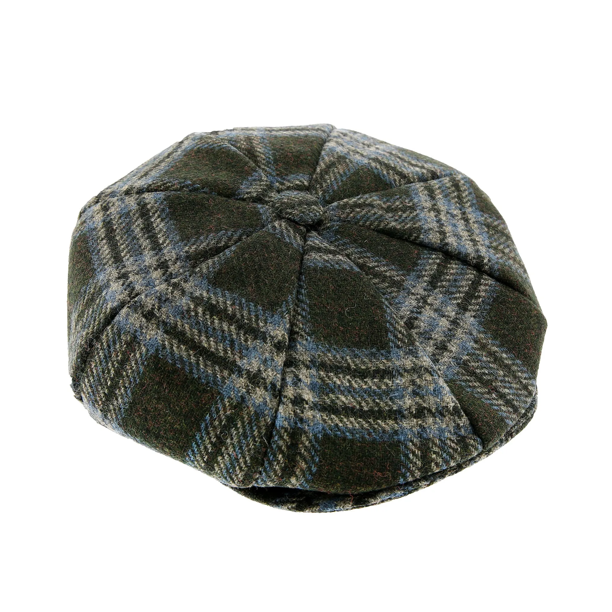 Men's Abraham Moon Check Tweed Newsboy Cap