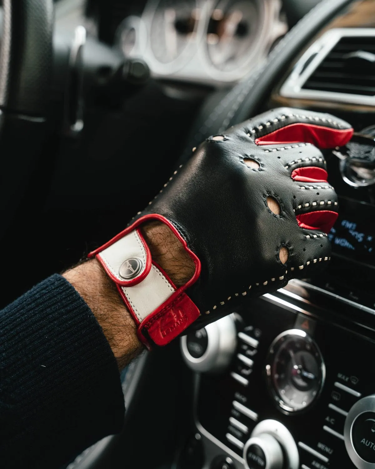 MULSANNE 24 Heures du Mans - Driving Gloves - Hyper Black/Racing Red/Bianco Italia
