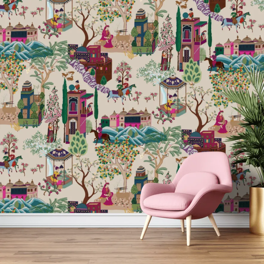 Pashmina, Indian Shawl Inspired Wallpaper for Rooms