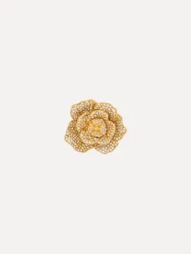 Pavé Gardenia Brooch