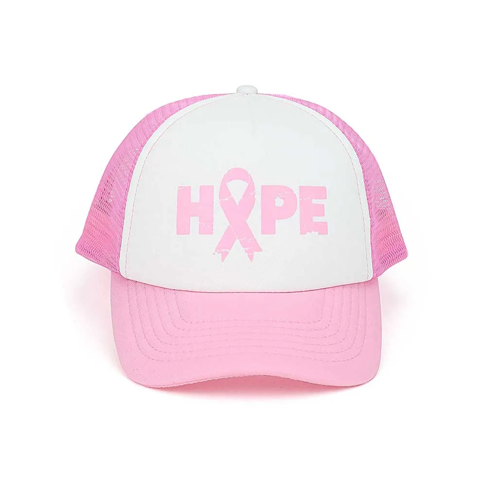 Pink Ribbon Breast Cancer Awareness Trucker Cap