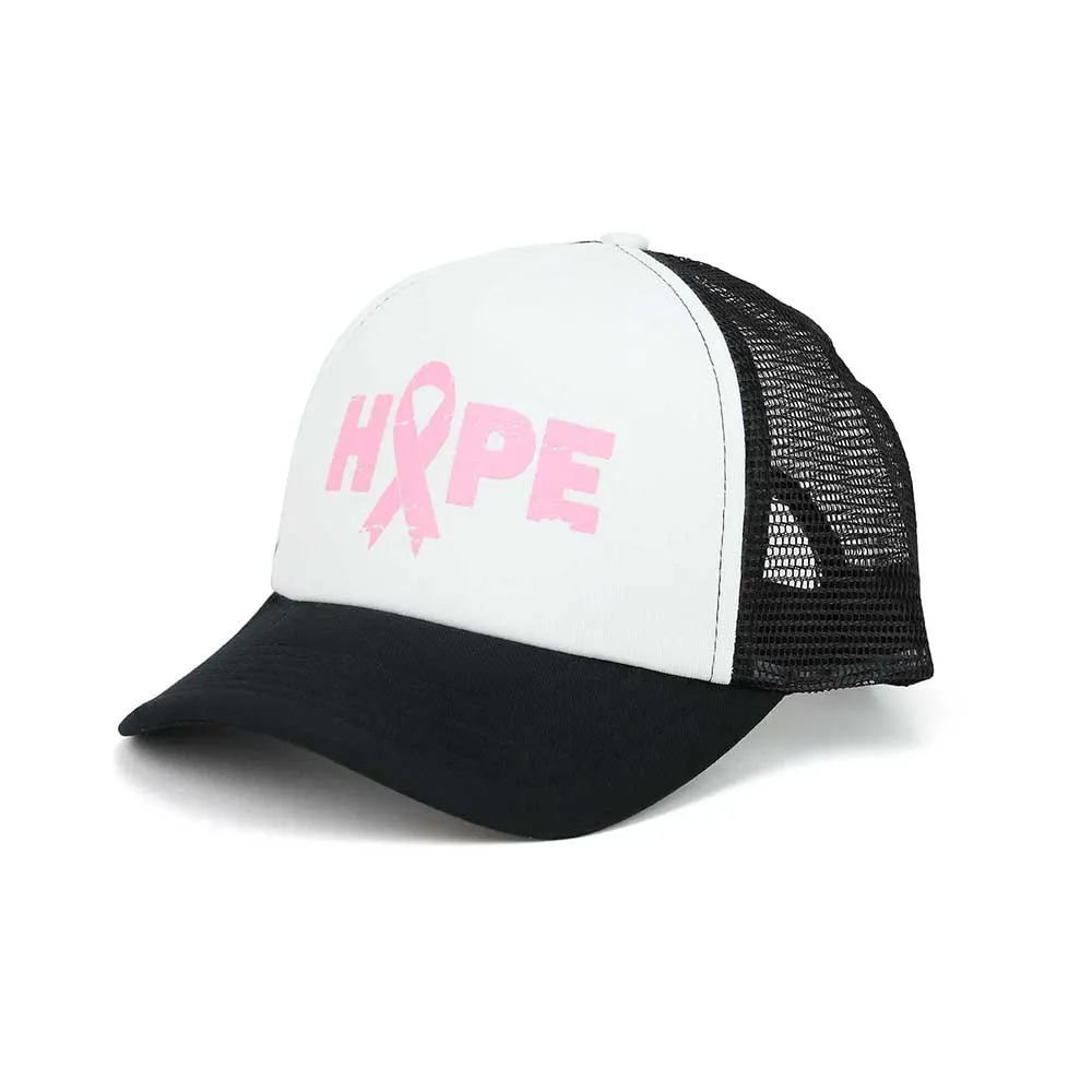 Pink Ribbon Breast Cancer Awareness Trucker Cap