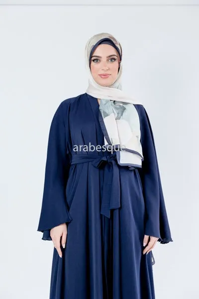 Plain Textured Umbrella Open Abaya - (5 Colours)