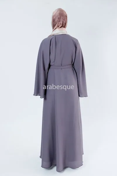 Plain Textured Umbrella Open Abaya - (5 Colours)