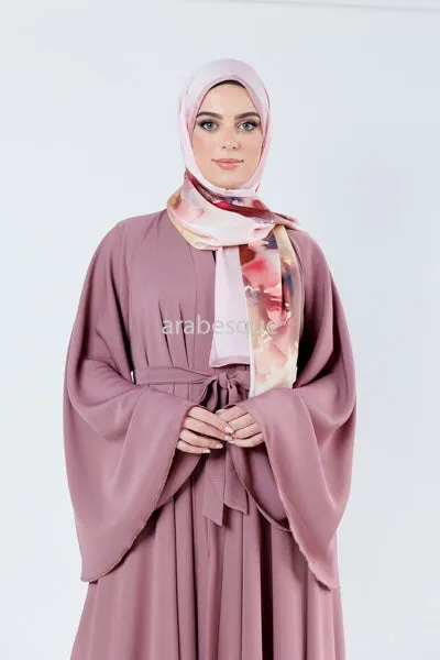 Plain Textured Umbrella Open Abaya - (5 Colours)