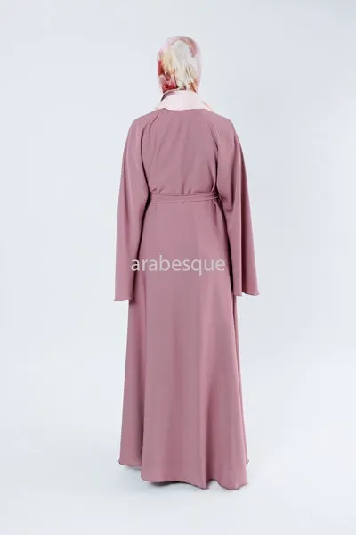 Plain Textured Umbrella Open Abaya - (5 Colours)