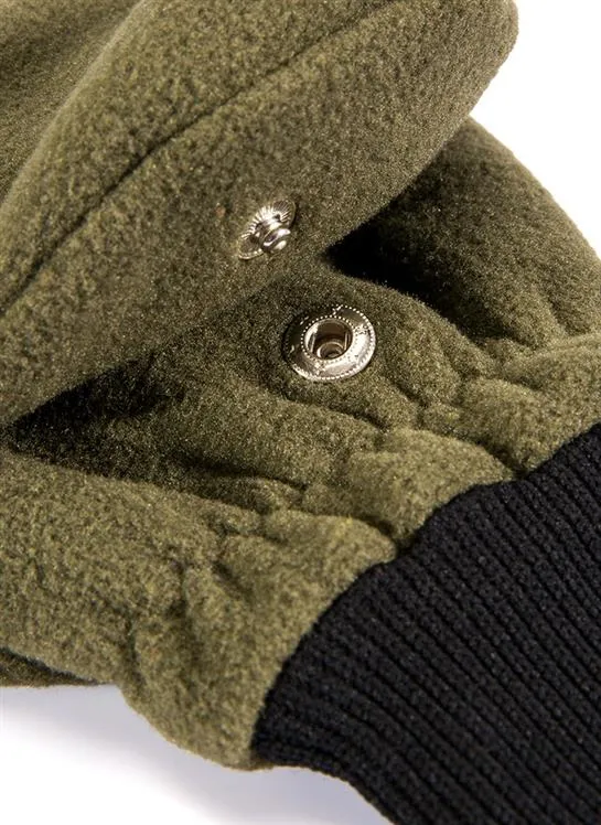 Polar Fleece Lined Hunting Gloves with Mitten Flap