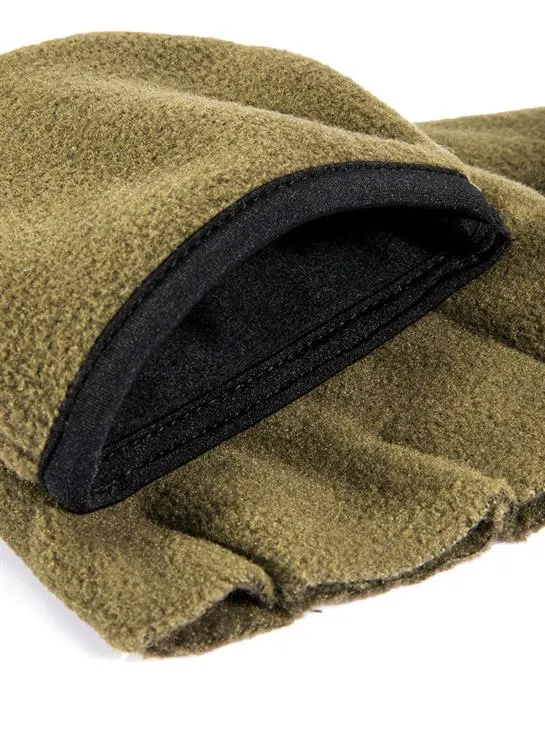 Polar Fleece Lined Hunting Gloves with Mitten Flap