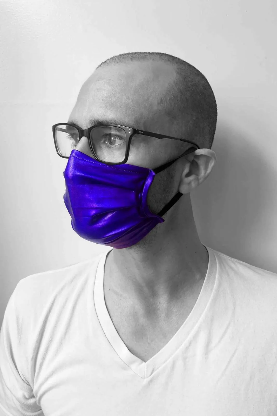 Purple Iridescent Face Mask