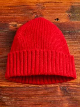 "King Jammy" Wool Beanie in Red Fire