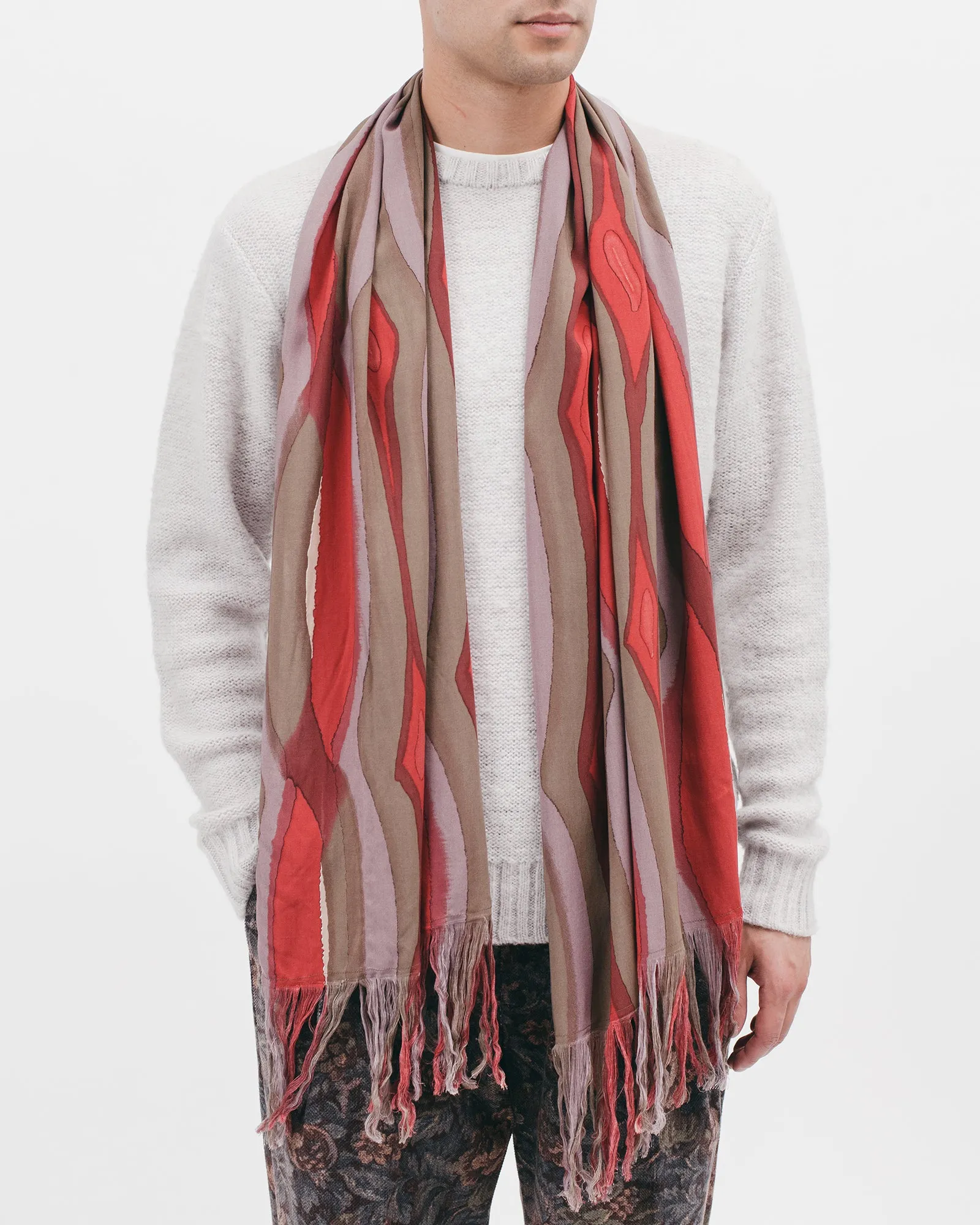 Rayon Oversized Scarf - Watercolor
