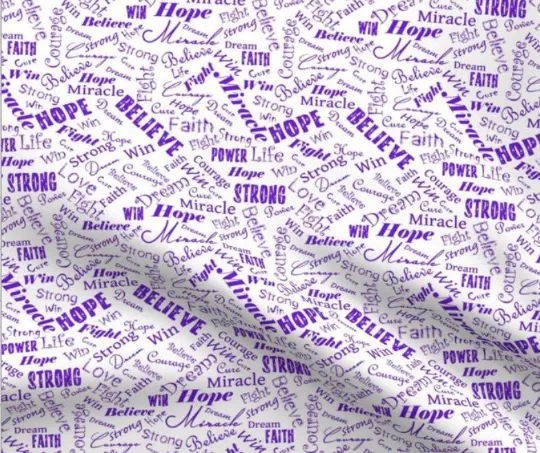 Relay For Life Purple Ribbon and Hope Face Mask