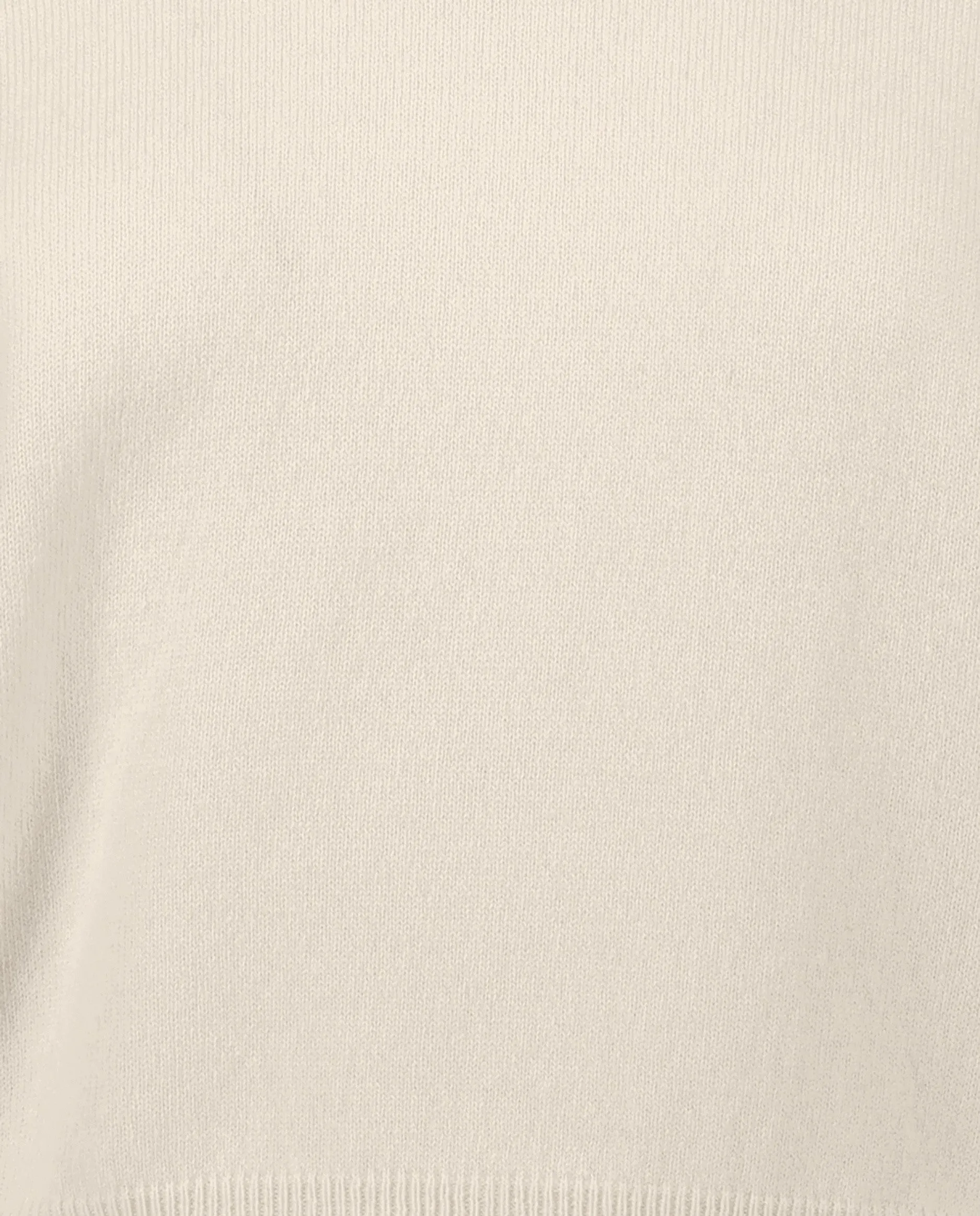 Rundhals Pullover aus Cashmere-Mischung in Creme